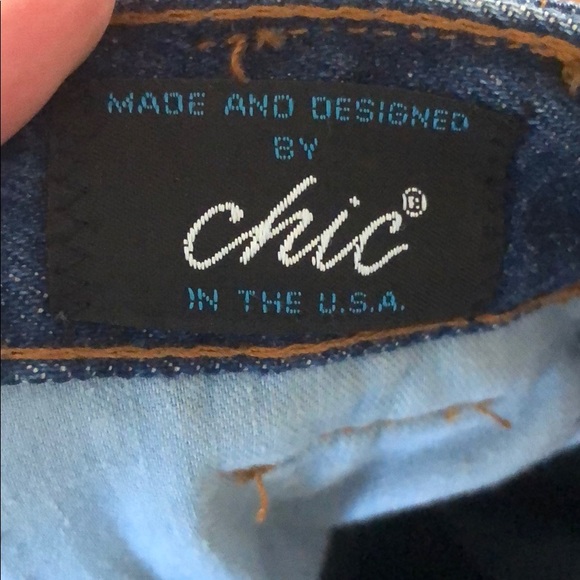 Chic 70s Vintage High Rise Denim Western Jeans - Picture 5 of 7